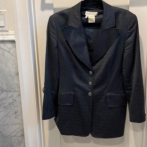 Escada Vintage Dark Grey Wool/Silk Jacket